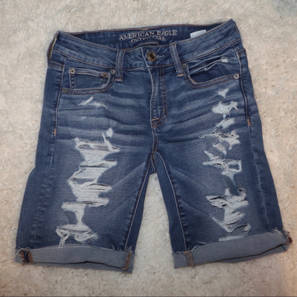 American eagle super stretch skinny bermuda shorts